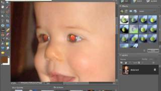 Photoshop Elements 7 Tutorial Video - Red eye removal