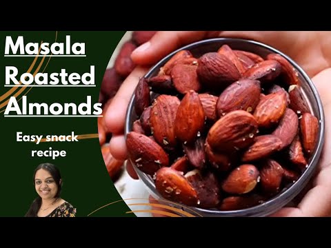 How to make Masala Roasted Almonds🥜| Easy Healthy snack recipe 👌👌| Roasted Badam Recipe