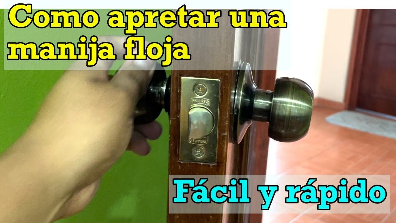 Cómo arreglar la manija o chapa floja de la puerta. Cerradura floja reparación