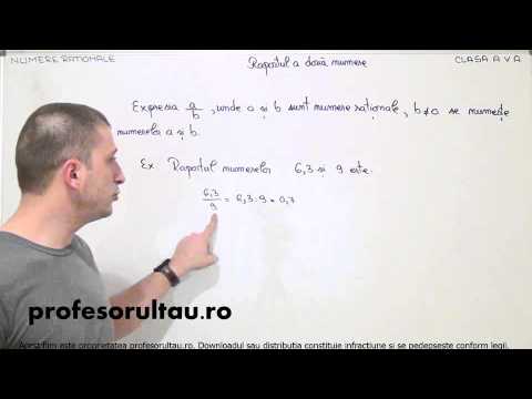 raportul a doua numere exemple - profesorultau.ro