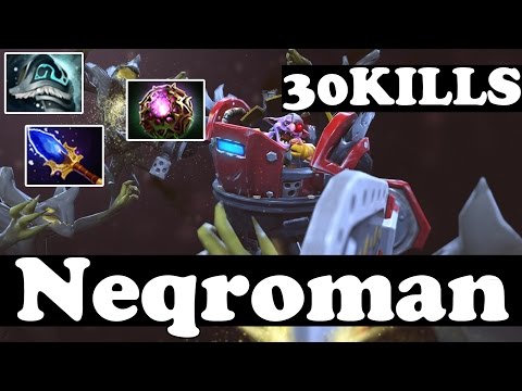 Neqroman 7500 MMR Plays Timbersaw WITH 30 KILLS - Ranked Match Gameplay - Dota 2