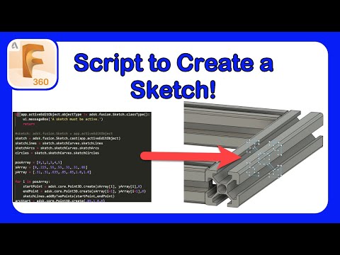 Intro to API in Fusion 360 Part 7 - Creating a Script to Make a Sketch Profile #Fusion360 #API