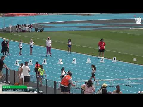 Girls U9 60M Hurdles Heat 6: 2023-24 State Combined Events Championships - Saturday