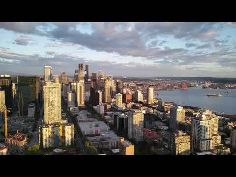 Space Needle Seattle Washington Sunset 4K UHD