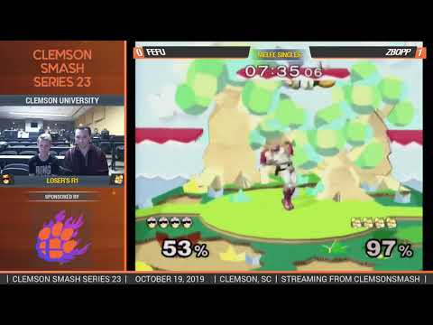 Clemson Smash Series 23 - Losers R1 - ZBopp (Fox) vs. Fefu (Captain Falcon) - SSBM