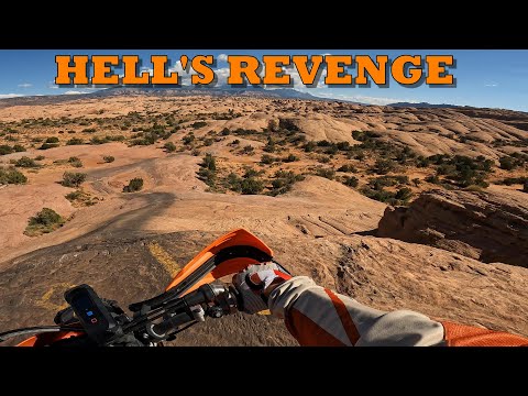 Hell's Revenge dirt bike ride in Moab, Utah