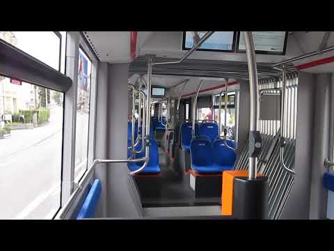 Verkehrsbetriebe Luzern. Inside the trolleybus Hess lighTram 4 (BGGT-N2D) nr. 403, route 1