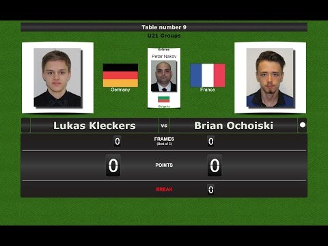 Snooker U21 Groups : Lukas Kleckers vs Brian Ochoiski