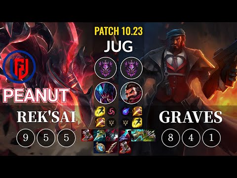 LGD Peanut Rek'Sai vs Graves Jungle - KR Patch 10.23