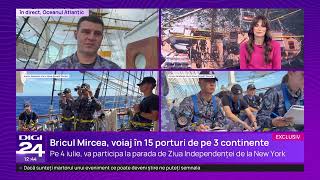 Nava-şcoală „Mircea”, într-un marş internaţional de instrucţie. Bricul traversează Atlanticul