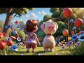 Five Little Piggies Learn Shapes and Size | Shapes and Size Song for Kids | Preschool Learning Rhyme