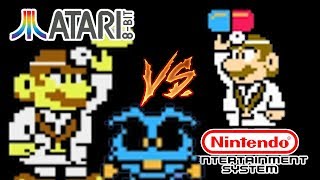 Dr. Mario - Atari 8 Bit vs. Nintendo NES Port Comparison