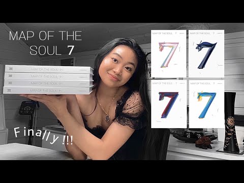 MAP OF THE SOUL: 7 ALBUM UNBOXING ALL versions (1, 2, 3 & 4) Full scroll through