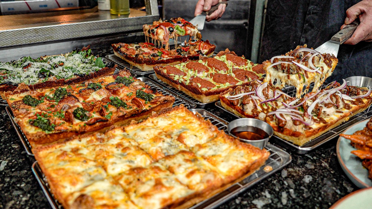 World's best 8 pizza! Detroit, Roman, Korean Cheese bomb & more. Global pizza journey