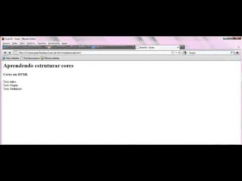 Curso de Html - Aula 07   Cores em Html