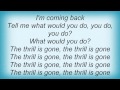 Baby Bash - The Thrill Is Gone Lyrics_1