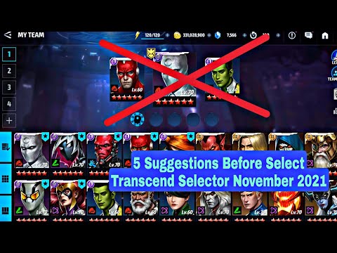 5 Suggestions Before Select Transcend Selector November 2021 - Marvel Future Fight