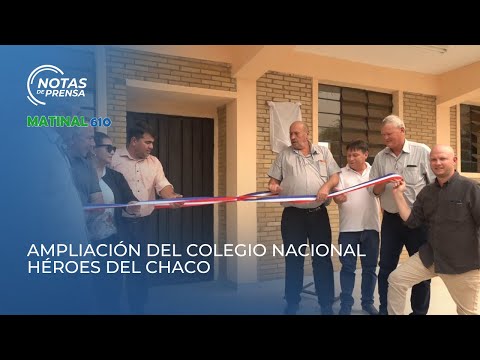 El Colegio Héroes del Chaco inauguró su ampliación en Loma Plata, departamento de Boquerón.
