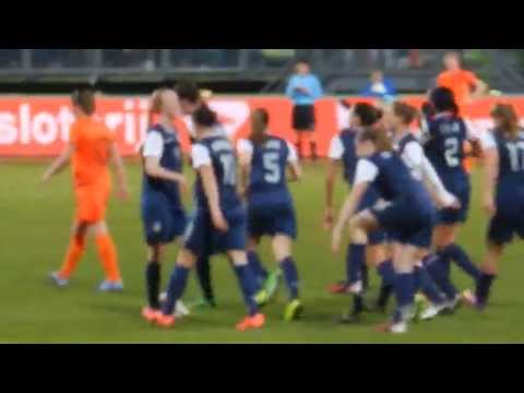 Netherlands - USWNT, Press Goal, USA soccer, 9-4-2013 Den Haag Ado