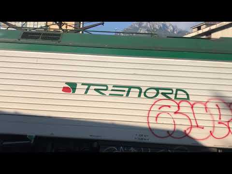 Partenza carrozze MDVC (Misto TN/TI) con E464 e semipilota passante