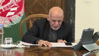 صحبت تیلفونی رئیس جمهور با دو خانواده شهید نیروهای امنیتی و دفاعی و دو تن از مسئولین خط اول