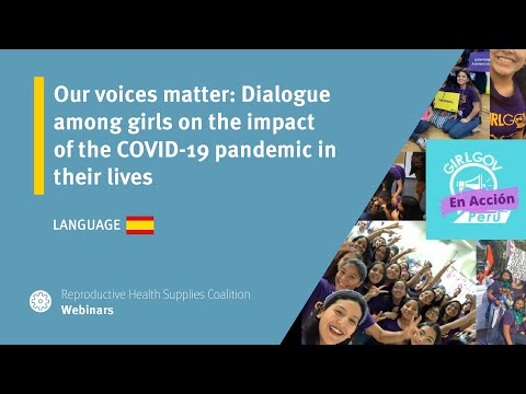 Our voices matter: Dialogue among girls on the impact of the COVID-19 pandemic in their lives