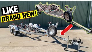 RESTORING RUSTED BOAT TRAILER | FROM OLD TO GOLD | FULL BOAT RESTORATION - PART 7