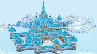 【マイクラ】アナと雪の女王のお城！アレンデール城の作り方！かわいい大きなお城！