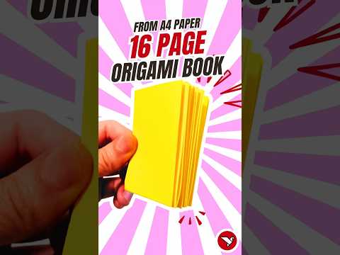 How to Fold a 16-Page Book from A4 Paper - Easy DIY Origami Book for Beginners