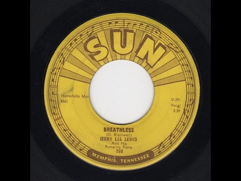 "BREATHLESS"  JERRY LEE LEWIS  SUN 45-288 P.1958 USA