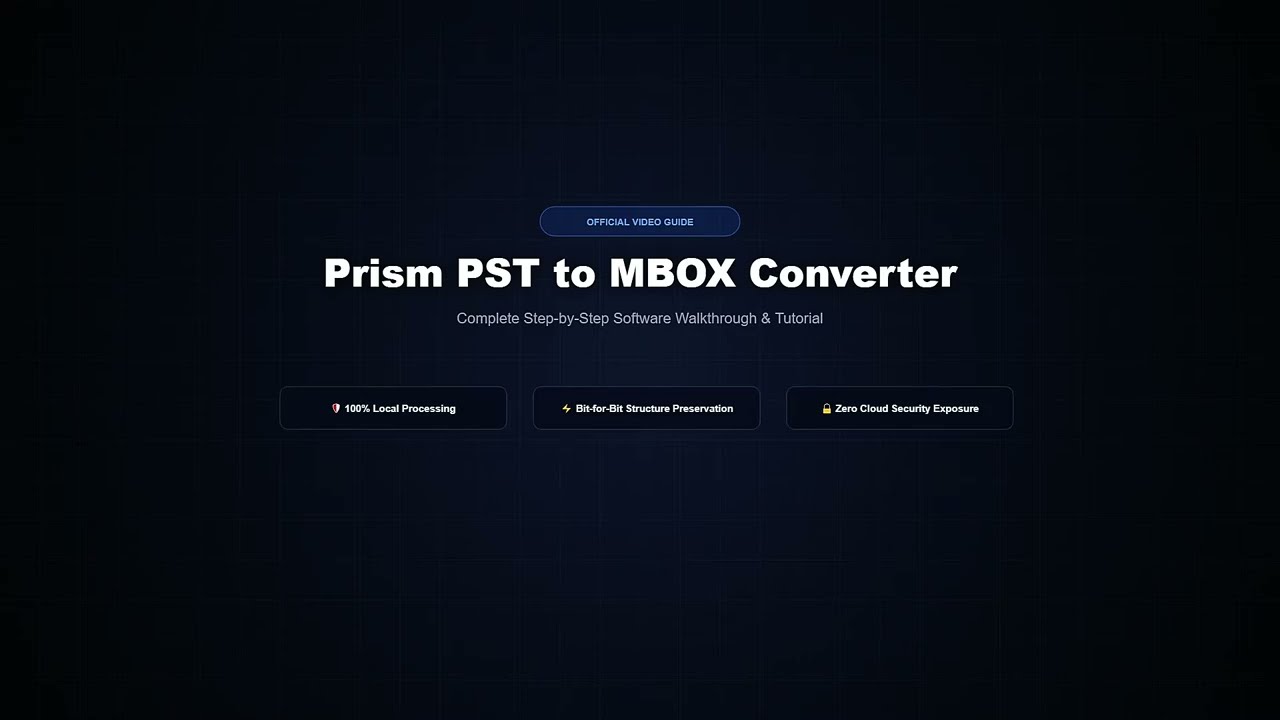 PST to MBOX Converter video guide preview