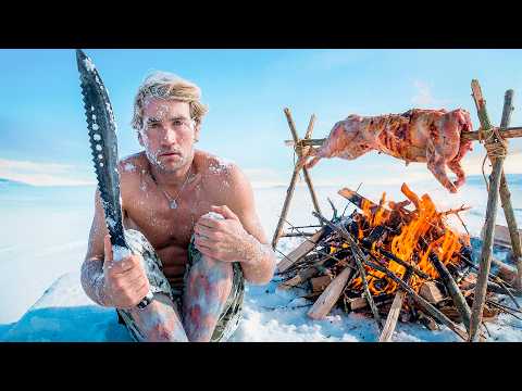 24 Hours In Below Freezing Snow - No Food, No Water, No Shelter