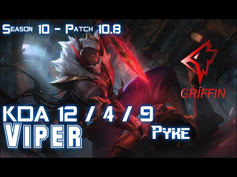 GRF Viper PYKE vs APHELIOS Bot - Patch 10.8 KR Ranked