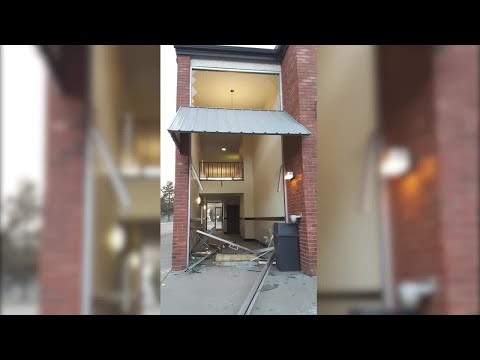 Woman facing charges for backing vehicle into Heritage Inn’s glass entryway