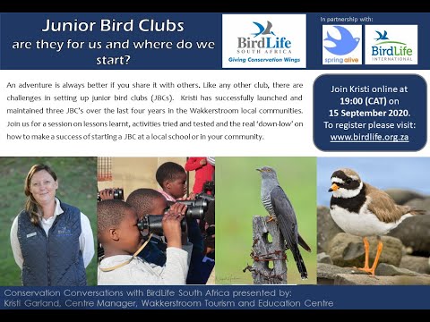 Conservation Conversations: Kristi Garland - Junior Bird Clubs (15 Sep 20)
