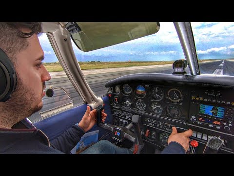 Piper PA-28 Cockpit Takeoff from Larnaca Intl | GoPro 7 Cockpit Views | Pilot in Action
