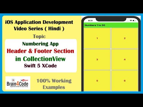 Create iOS Application to Add Header and Footer in Collection View Swift 5 XCode | Hindi | Easy