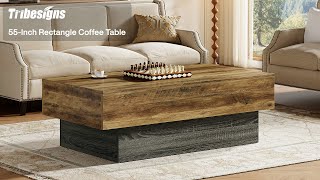 Tribesigns 55" Coffee Table: Spacious, Stylish, No-Fuss 🛋️ anuncio