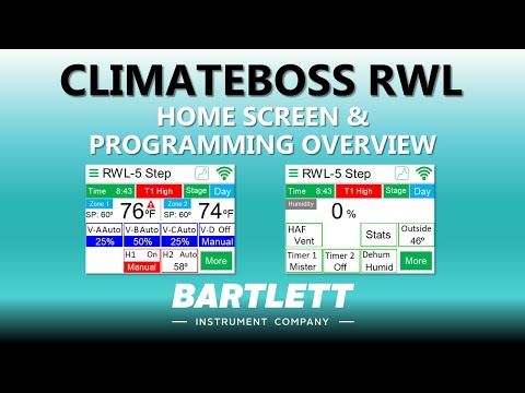 Bartlett ClimateBoss RWL | Home Screen and Programming Overview