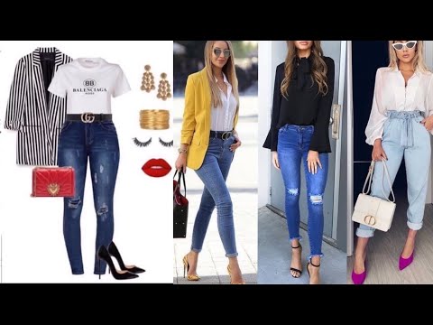 MODA 2022 OUTFITS CON JEANS LOOKS DE MODA Y EN TENDENCIA 2022 IDEAS CON PANTALONES DE MEZCLILLA