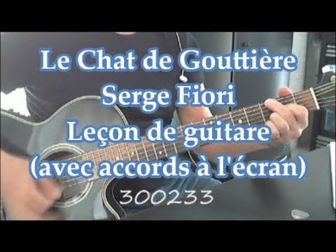 Le chat de gouttière de Serge Fiori à la guitare avec accords