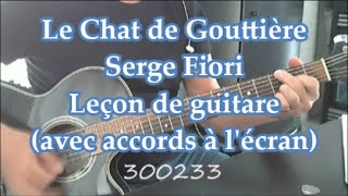 Le chat de gouttière de Serge Fiori à la guitare avec accords
