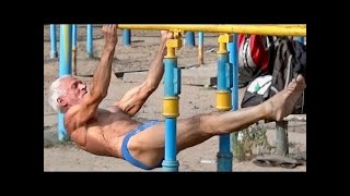 SUPER STRONG 81 YEARS OLD ( STREET WORKOUT OLD MAN )