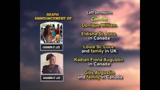 Cassandra St  Luce ~ Long Obituary