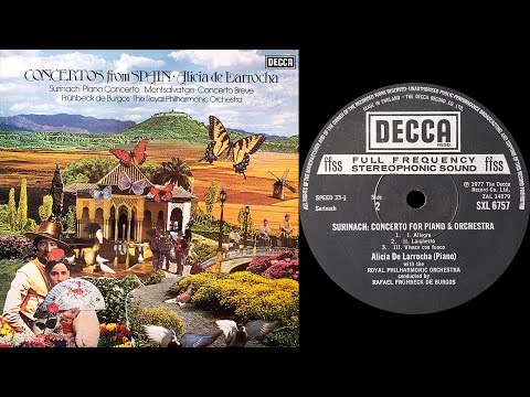 Surinach - Piano Concerto (De Larrocha, Frühbeck De Burgos (vinyl: Sumiko, Graham Slee, CTC 301)