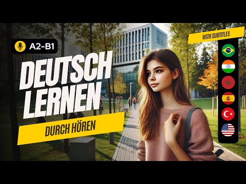 Deutsch Lernen Durch Hören: Erster Tag an der Uni | A2/B1 | Daily German Words & Sentences