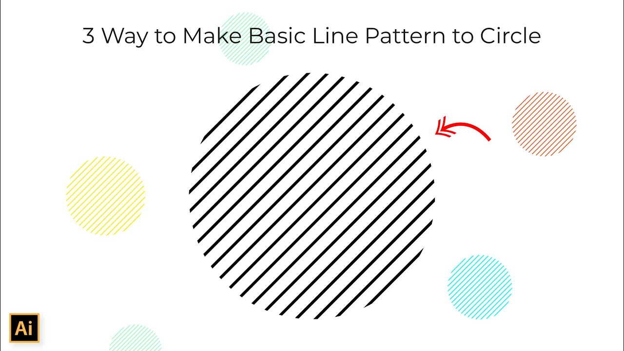 3 Ways to Make Basic Line Patterns to Circle - Adobe Illustrator Tutorials