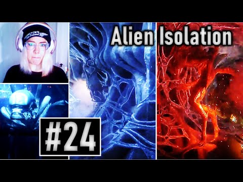 Alien Isolation Let's Play (Walkthrough / Girly Gaming) PART 24 - AT THE ALIEN NEST!! PLEASE HELP!!