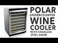 CM359 138 Ltr Undercounter Single Door Single Zone Black Wine Cooler With Stainless Steel Door Product Video