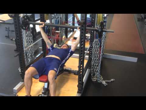 Fat grip chains bench press